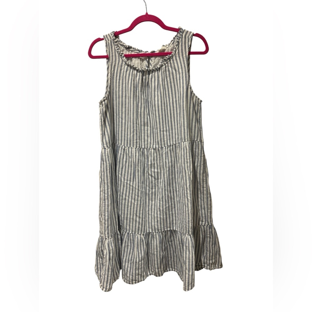 beachlunchlounge Blue and White Striped Dress